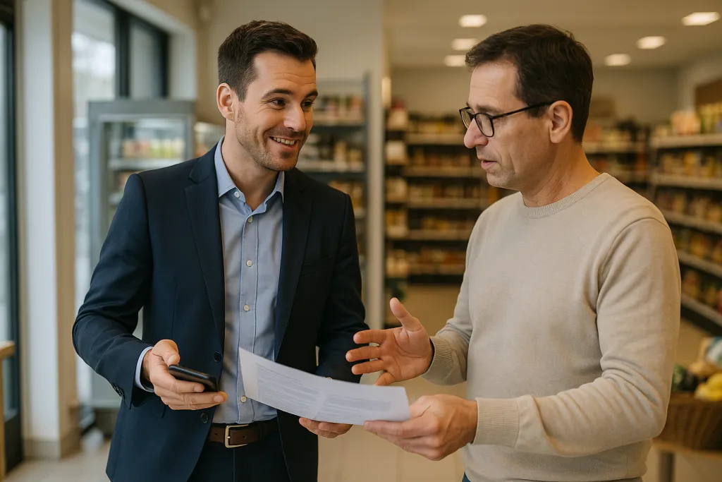 Sales Discussion Scene